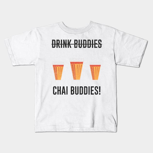 Funny Bohot Chai Hindi Quote Kids T-Shirt by TheVintageChaosCo.